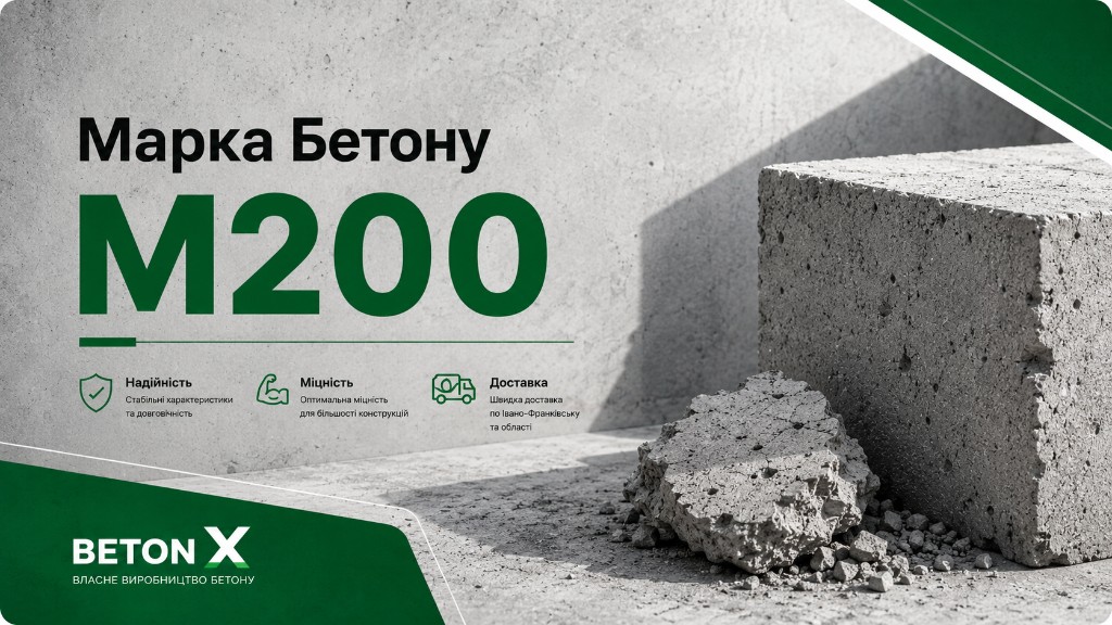 Марка бетону М200 — Бетон Ікс