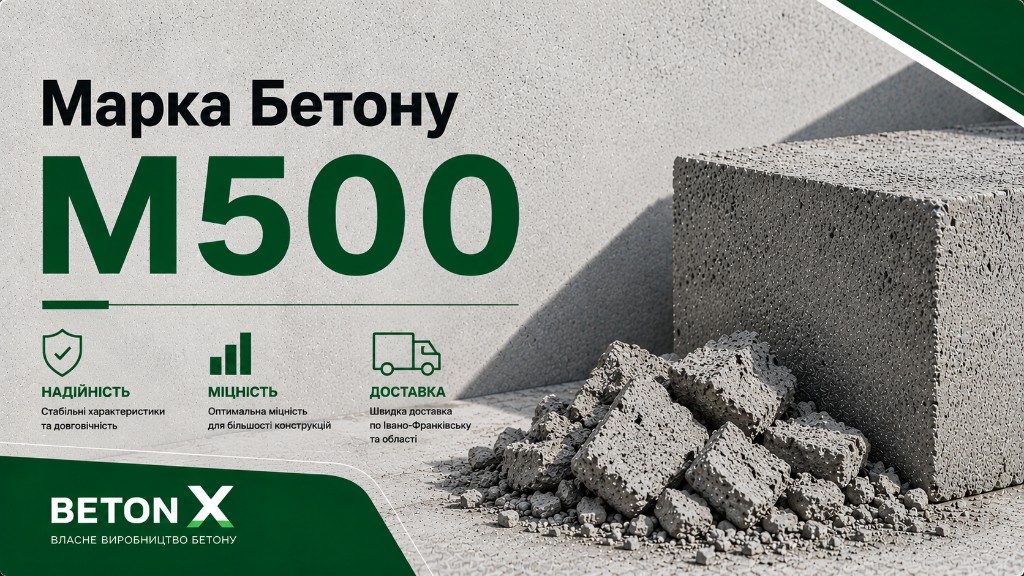 Марка бетону М500 — Бетон Ікс