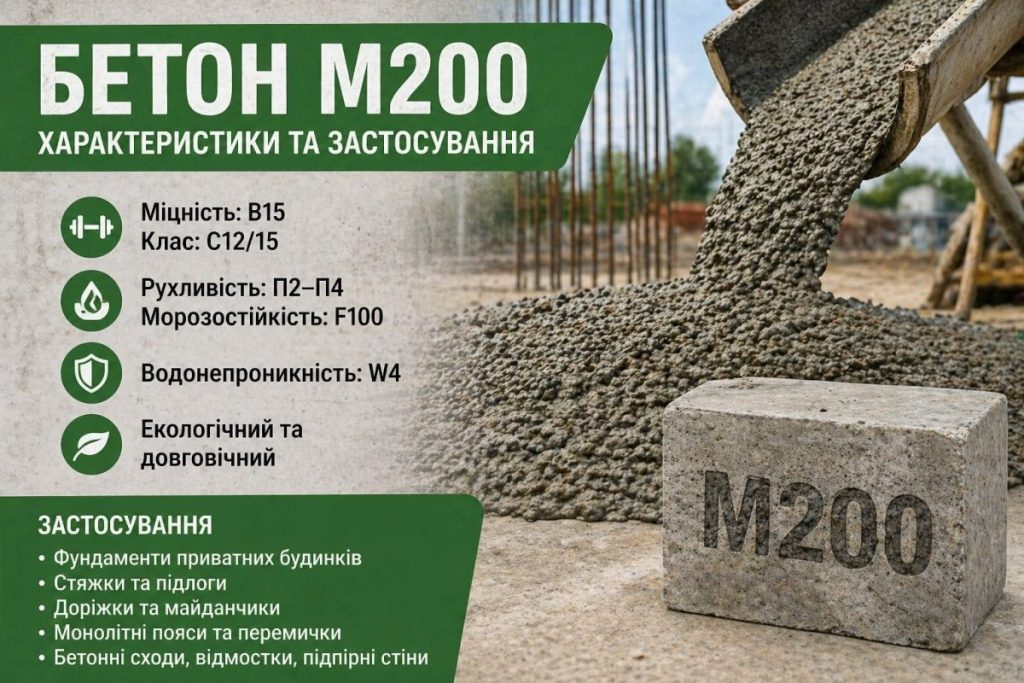 Бетон М200 vs М250