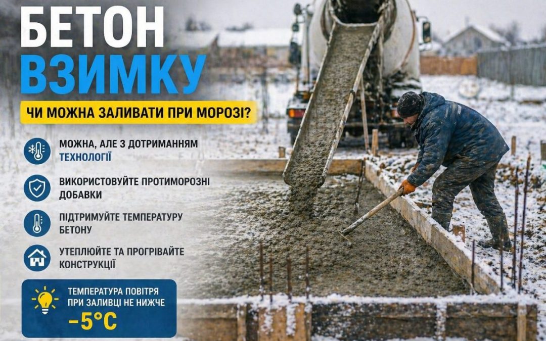 бетон взимку заливка при морозі
