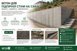 Бетон для підпірної стіни: яка марка, товщина та технологія заливки