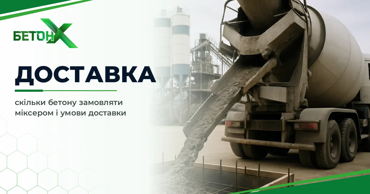 Мінімальне замовлення бетону міксером: об’єм і умови доставки