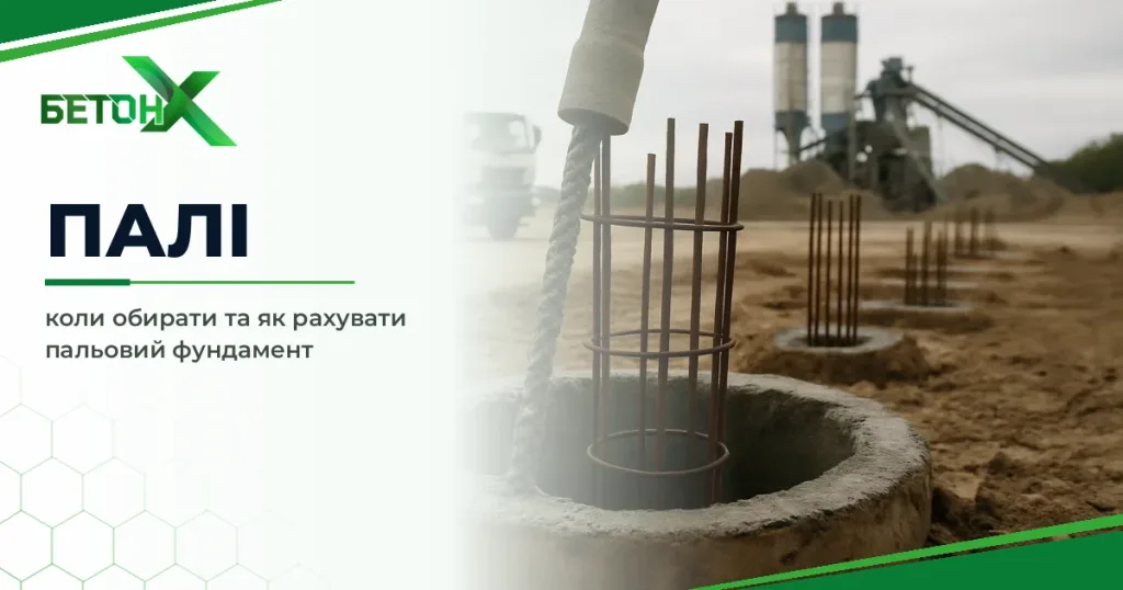 Пальовий фундамент із бетону: коли обирати та як рахувати
