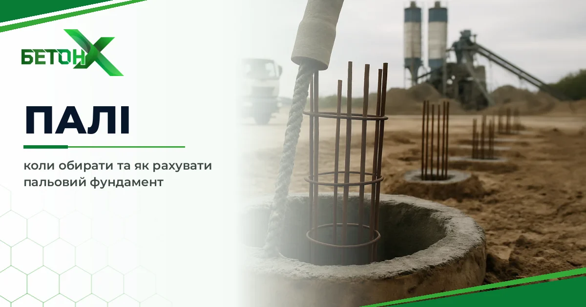 Пальовий фундамент із бетону: коли обирати та як рахувати