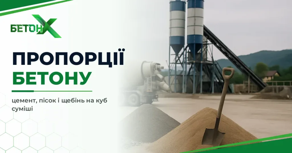 Пропорції бетону: скільки цементу, піску і щебеню на куб