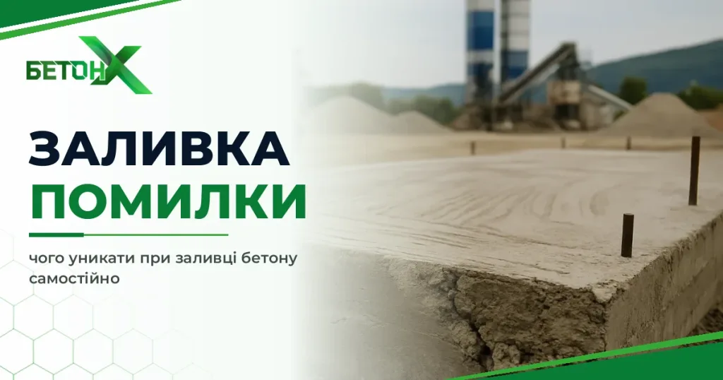 Типові помилки при заливці бетону своїми руками